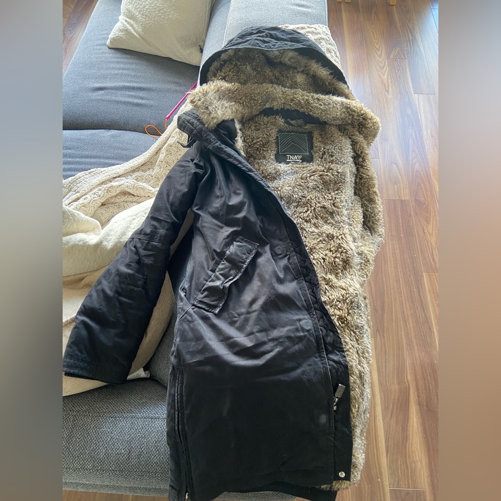 T&A size small black parka